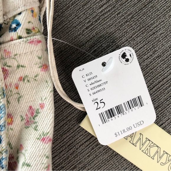 Free People Floral Print Overalls in Cream and Pink - Picture 9 of 10